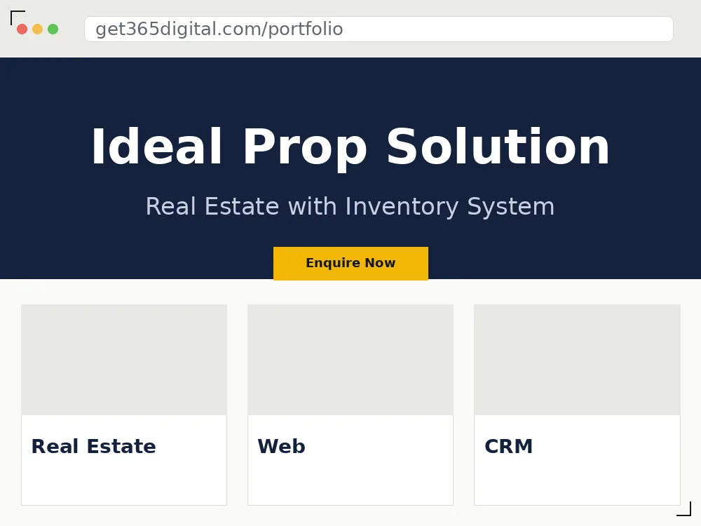 Ideal Prop Solution real estate website with inventory system