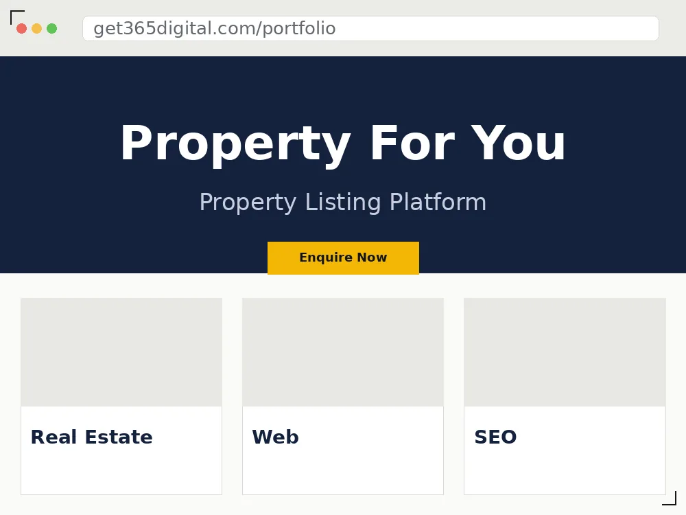 Property For You listing platform built by 365Digital